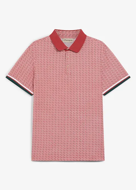 Poloshirt aus reiner Bio-Baumwolle in rot von vorne - bonprix