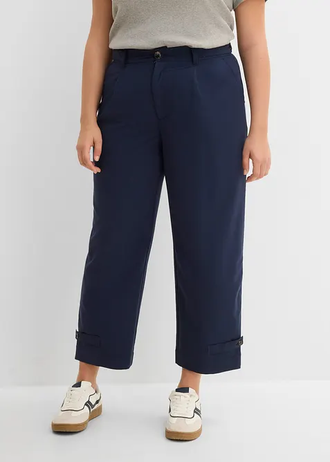 Barrel-Hose aus Viskose-Mix in blau von vorne - bonprix