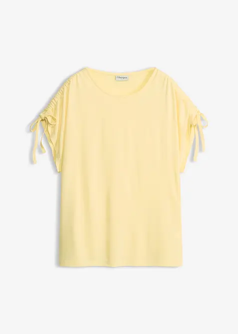 Shirt aus softem Modal-Mix in gelb von vorne - bonprix