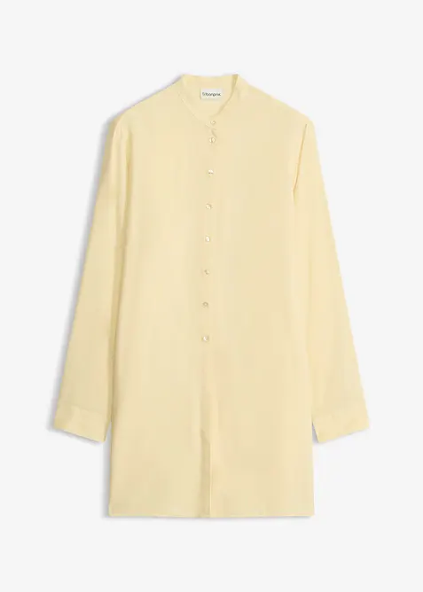Longbluse aus fließender Viskose in gelb von vorne - bonprix