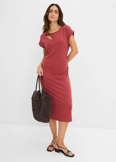 Jerseykleid aus Punto di Roma in rot im Look von vorne (Totalaufnahme) - bonprix