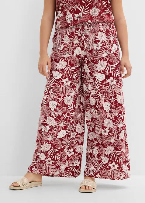 Marlenehose aus Viskose-Mix in rot von vorne - bonprix
