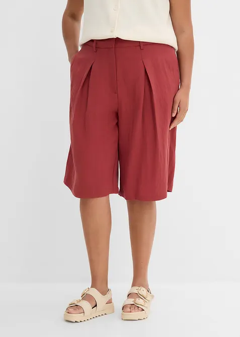 Konfektionierte Bermuda-Hose in rot von vorne - bonprix