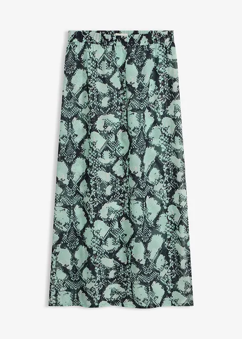 Strandrock aus leichtem Chiffon in schwarz von vorne - bonprix