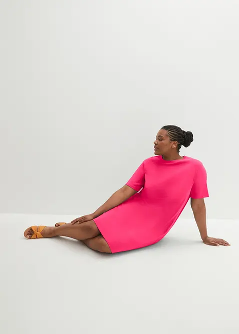 Shirtkleid (2er-Pack) in pink von vorne (Totalaufnahme) - bonprix