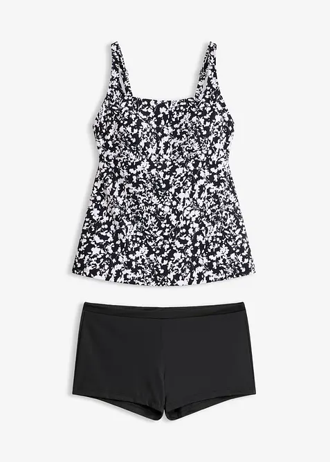 Tankini (2-tlg.Set) in schwarz von vorne - bonprix