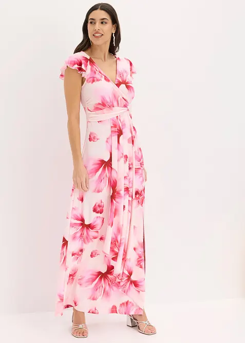 Maxikleid in rosa von vorne (Totalaufnahme) - bonprix