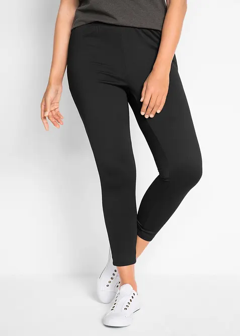 Thermo-Leggings mit Bequembund in schwarz von vorne - bonprix