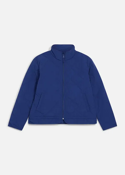 Steppjacke mit leichter Wattierung in blau von vorne - bonprix