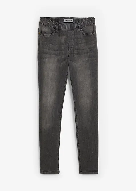Stretch-Jeggings in schwarz von vorne - bonprix