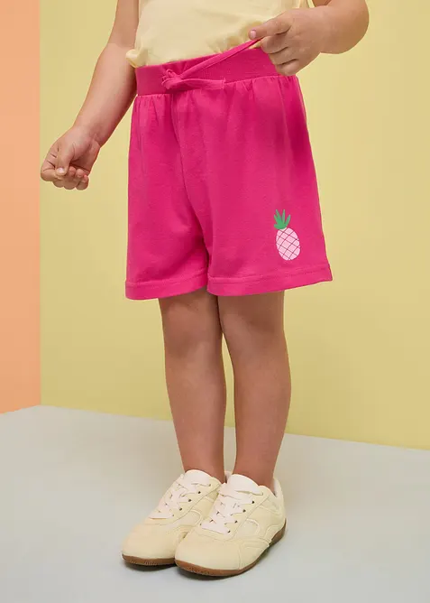 Jersey-Shorts aus reiner Bio-Baumwolle (3er Pack) in grün von vorne - bonprix