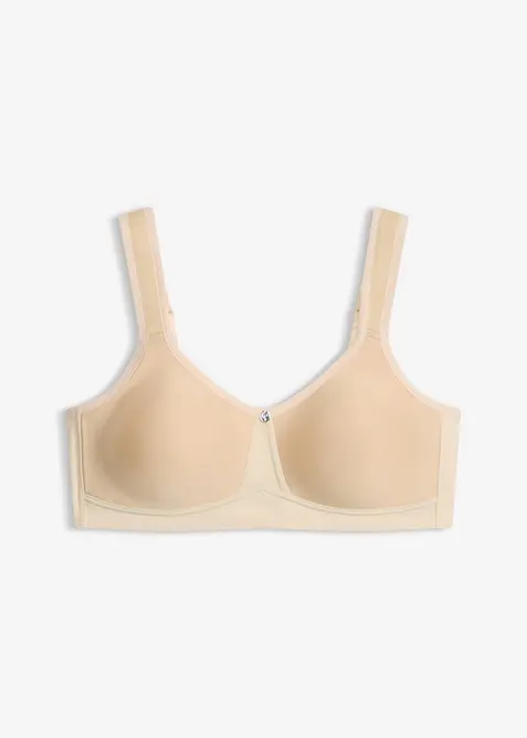 Spacer Schalen-BH ohne Bügel in beige von vorne - bonprix