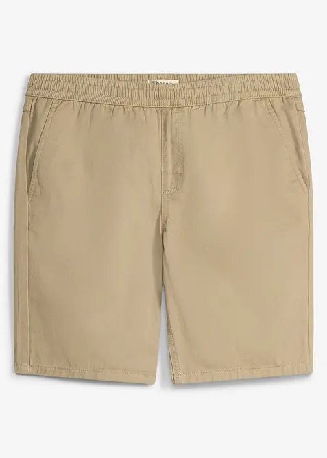Schlupf-Bermuda aus Baumwolle in Regular Fit in grün von vorne - bonprix