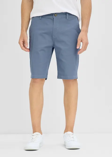 Stretch-Bermuda mit Dehnbund, Regular Fit in blau von vorne - bonprix