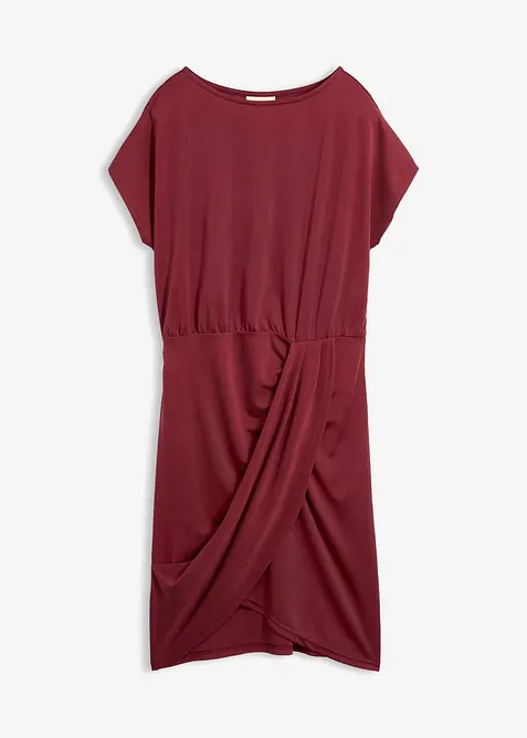 Jerseykleid aus Viskose-Mix in rot von vorne - bonprix