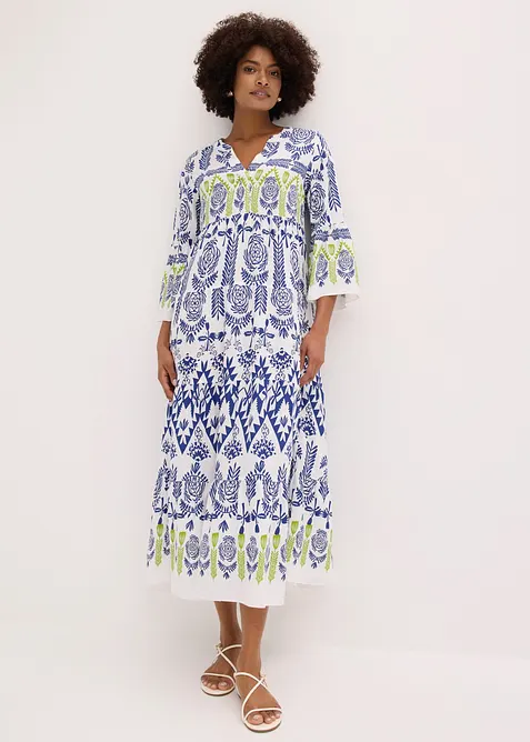 Maxikleid in weiß von vorne (Totalaufnahme) - bonprix