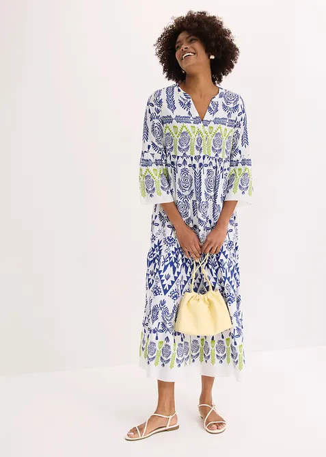 Maxikleid in weiß im Look von vorne (Totalaufnahme) - bonprix