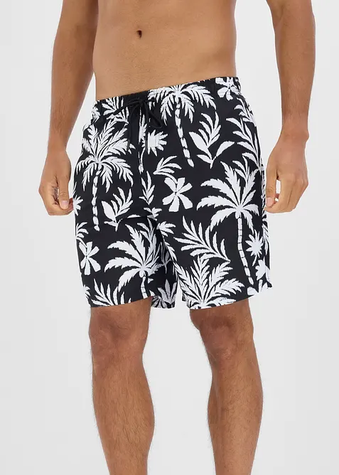 Badeshorts mit seitlichen Taschen in schwarz von vorne - bonprix