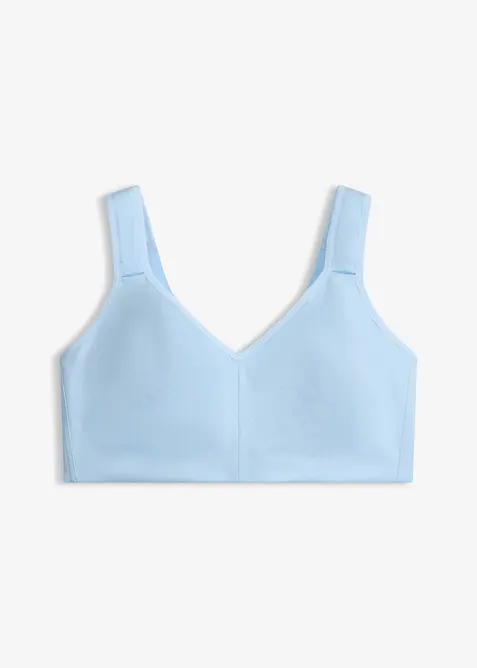 Sport BH mit mittlerem Halt in blau von vorne - bonprix