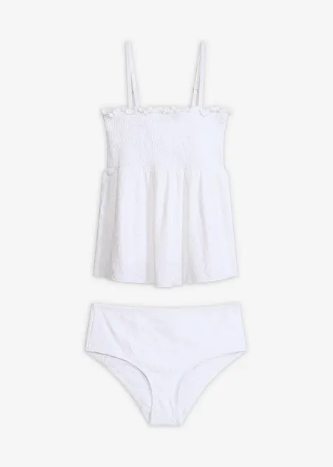 Tankini (2-tlg. Set) in weiß von vorne - bonprix