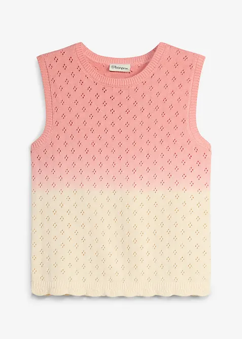 Stricktop mit Farbverlauf in rosa von vorne - bonprix