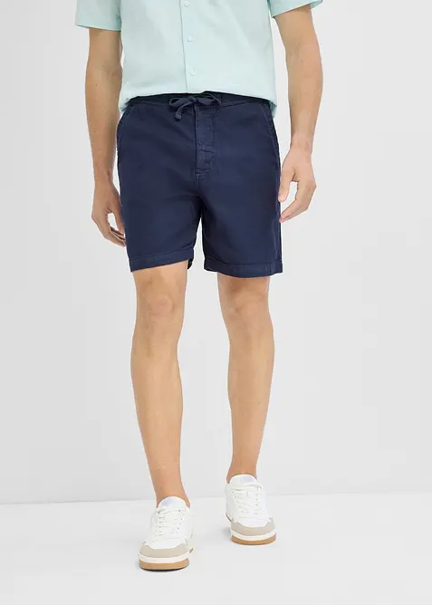 Schlupf-Shorts in Regular Fit in blau von vorne - bonprix