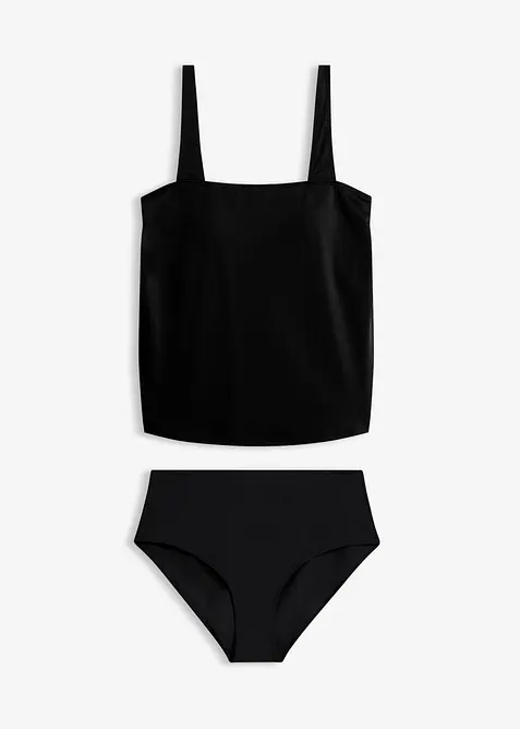 Tankini schnelltrocknend (2-tlg.Set) in schwarz von vorne - bonprix