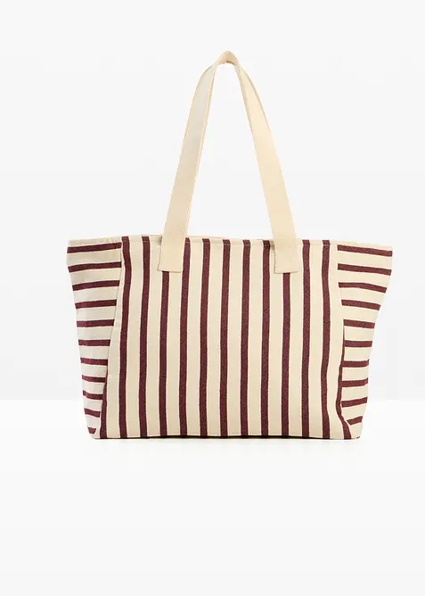 Shopper Canvas in weiß von vorne - bonprix