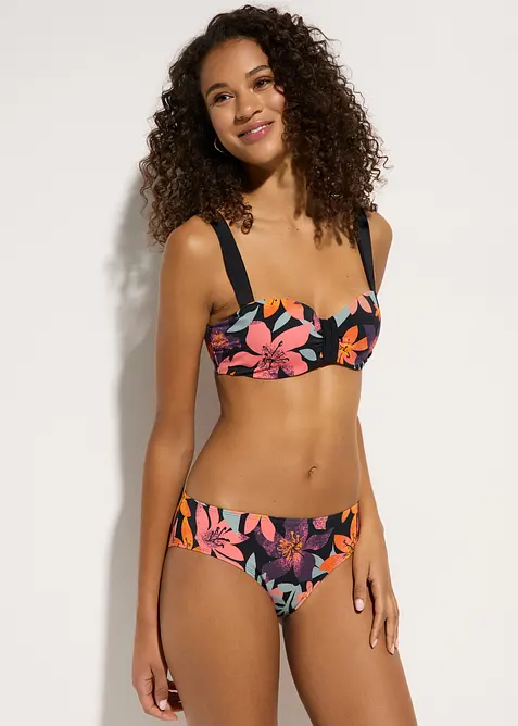 Bügel-Bikini (2-tlg. Set) in schwarz von vorne (Totalaufnahme) - bonprix