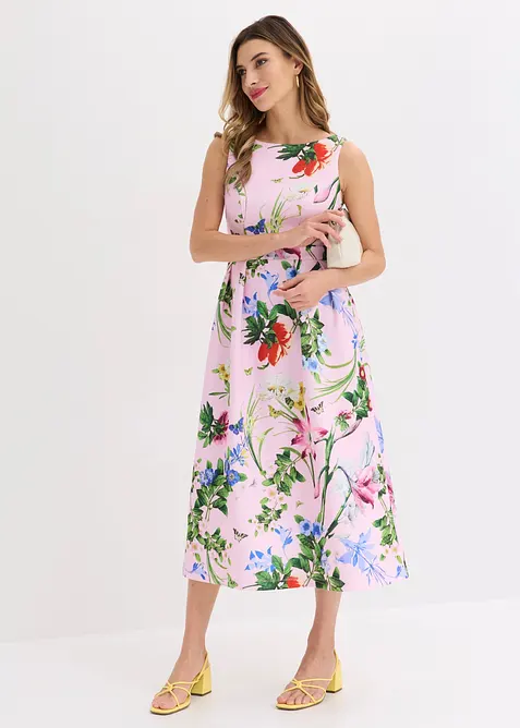 Midikleid in rosa im Look von vorne (Totalaufnahme) - bonprix