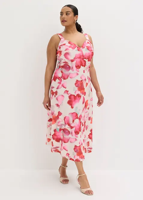 Trägerkleid in weiß von vorne (Totalaufnahme) - bonprix