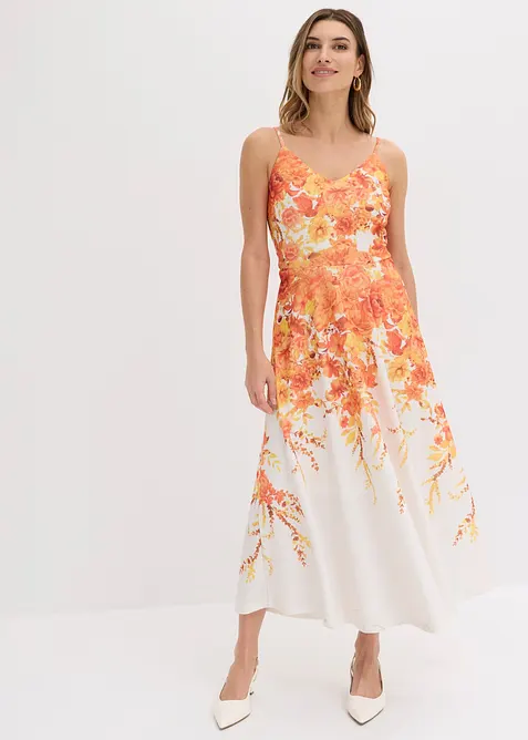 Trägerkleid in weiß im Look von vorne (Totalaufnahme) - bonprix
