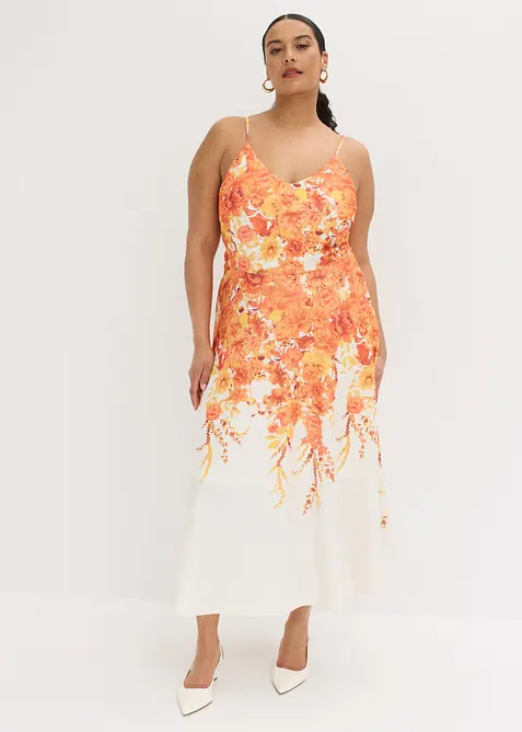 Trägerkleid in weiß von vorne (Totalaufnahme) - bonprix