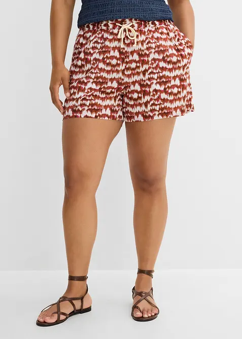 Shorts aus reiner Bio-Baumwolle in weiß von vorne - bonprix