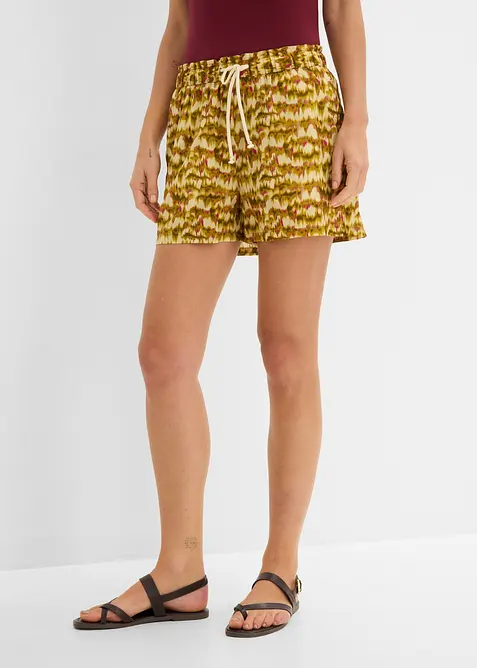 Shorts aus reiner Bio-Baumwolle in weiß von vorne - bonprix