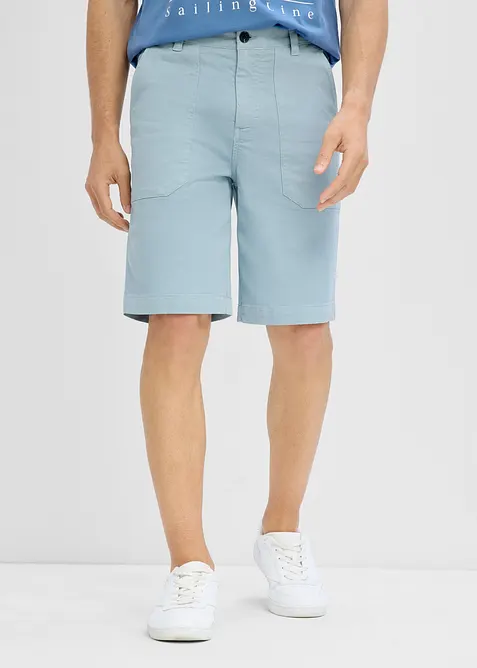 Stretch-Shorts in Regular Fit in blau von vorne - bonprix