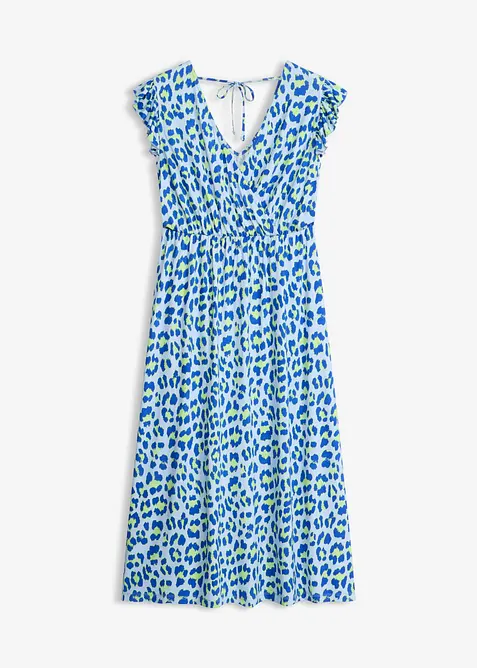 Jerseykleid aus softem Viskose-Mix in blau von vorne - bonprix