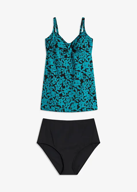 Tankini (2-tlg.Set) in schwarz von vorne - bonprix