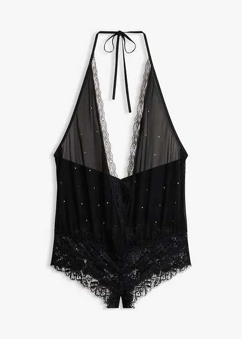 Body ouvert in schwarz von vorne - bonprix