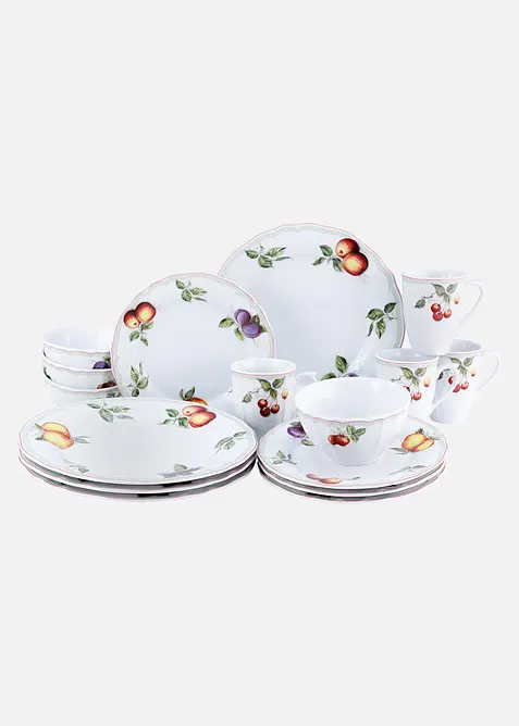 CreaTable Geschirr-Set (16-tlg. Set) in weiß - CreaTable