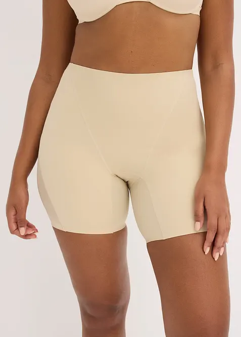 Medium Shape-Radlerhose mit transparentem Einsatz (2er Pack) in schwarz von vorne - bonprix