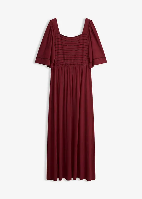 Maxikleid aus fließendem Viskose-Mix in rot von vorne - bonprix