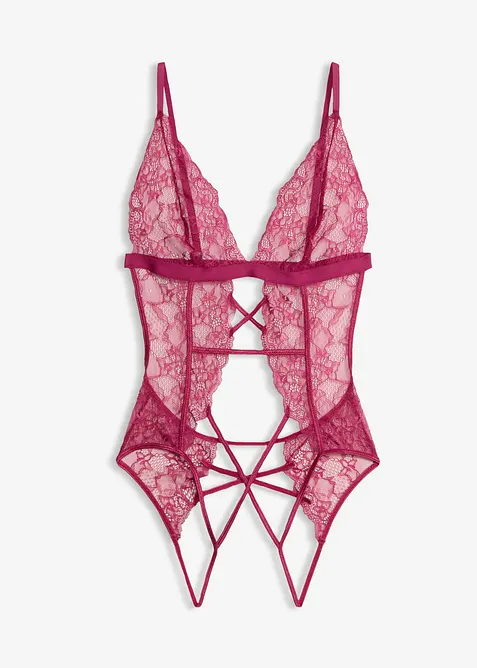 Body ouvert in lila von vorne - bonprix
