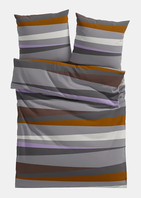 Linon-Bettwäsche in beige von vorne - bonprix