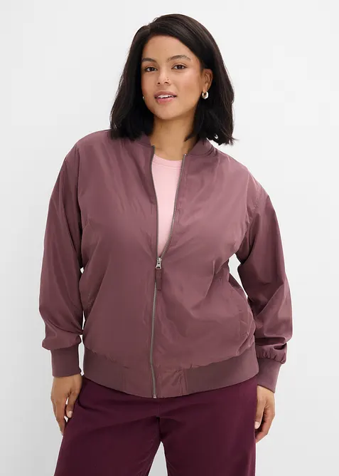 Blouson in lila von vorne (im Anschnitt) - bonprix
