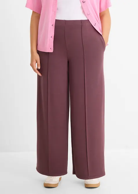 Scuba-Hose aus Viskose-Mix in lila von vorne - bonprix