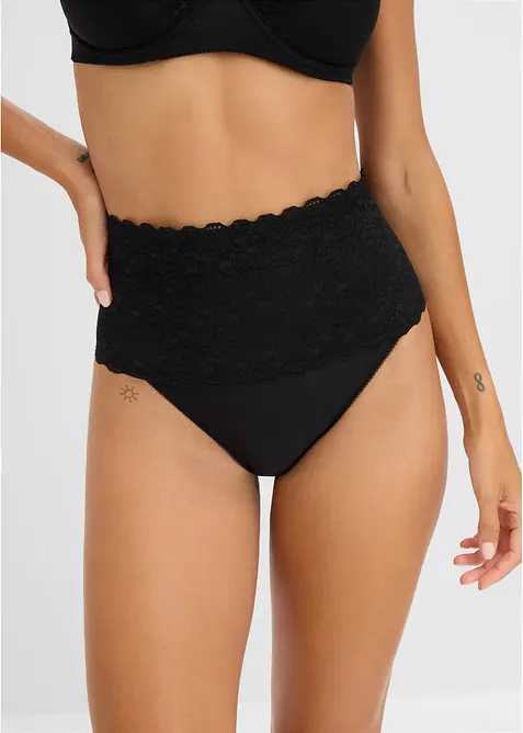 Strong Shape Slip (2er Pack) in schwarz von vorne - bonprix
