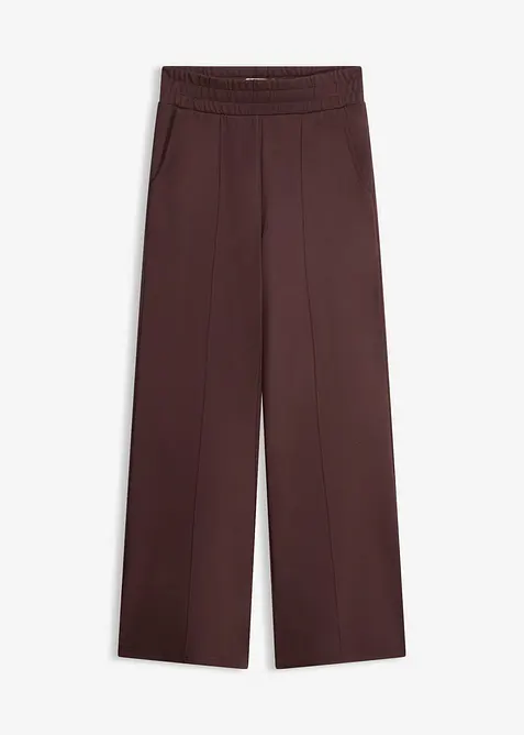 Marlenehose aus bequemen Jersey in braun von vorne - bonprix