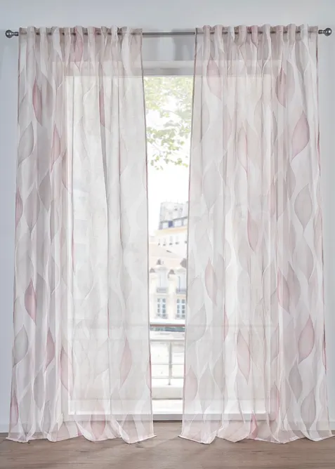 Gardine mit recyceltem Polyester (1er Pack) in rosa - bonprix
