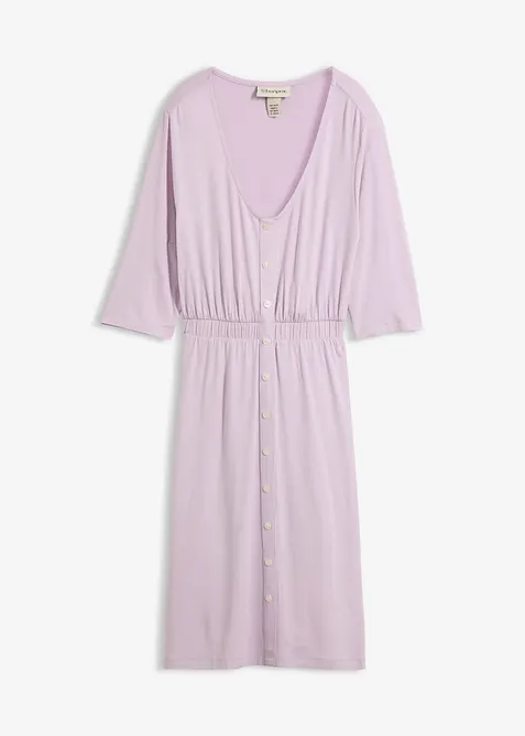 Jerseykleid aus elastischem Viskose-Mix in lila von vorne - bonprix
